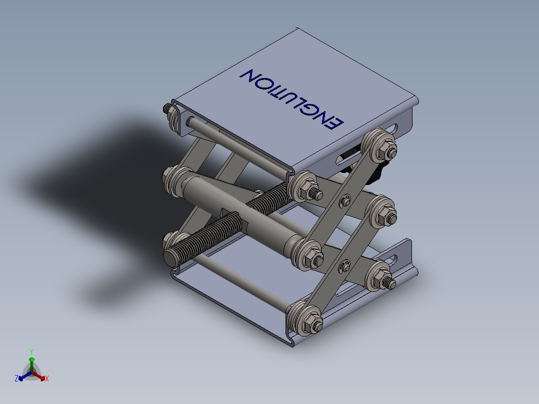 screw-jacks螺旋千斤顶升降台3D图纸 STEP格式正等轴测图