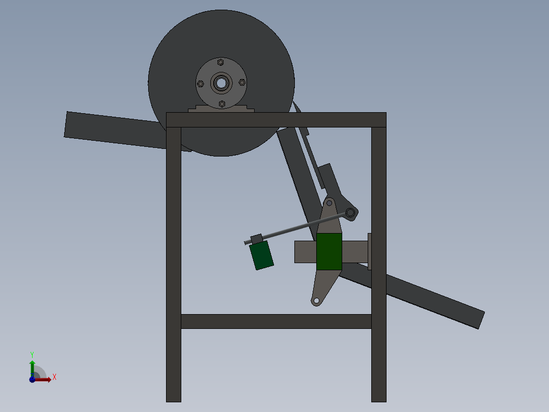 数控物理剪纸机模型前视图