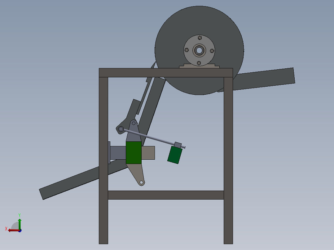 数控物理剪纸机模型后视图