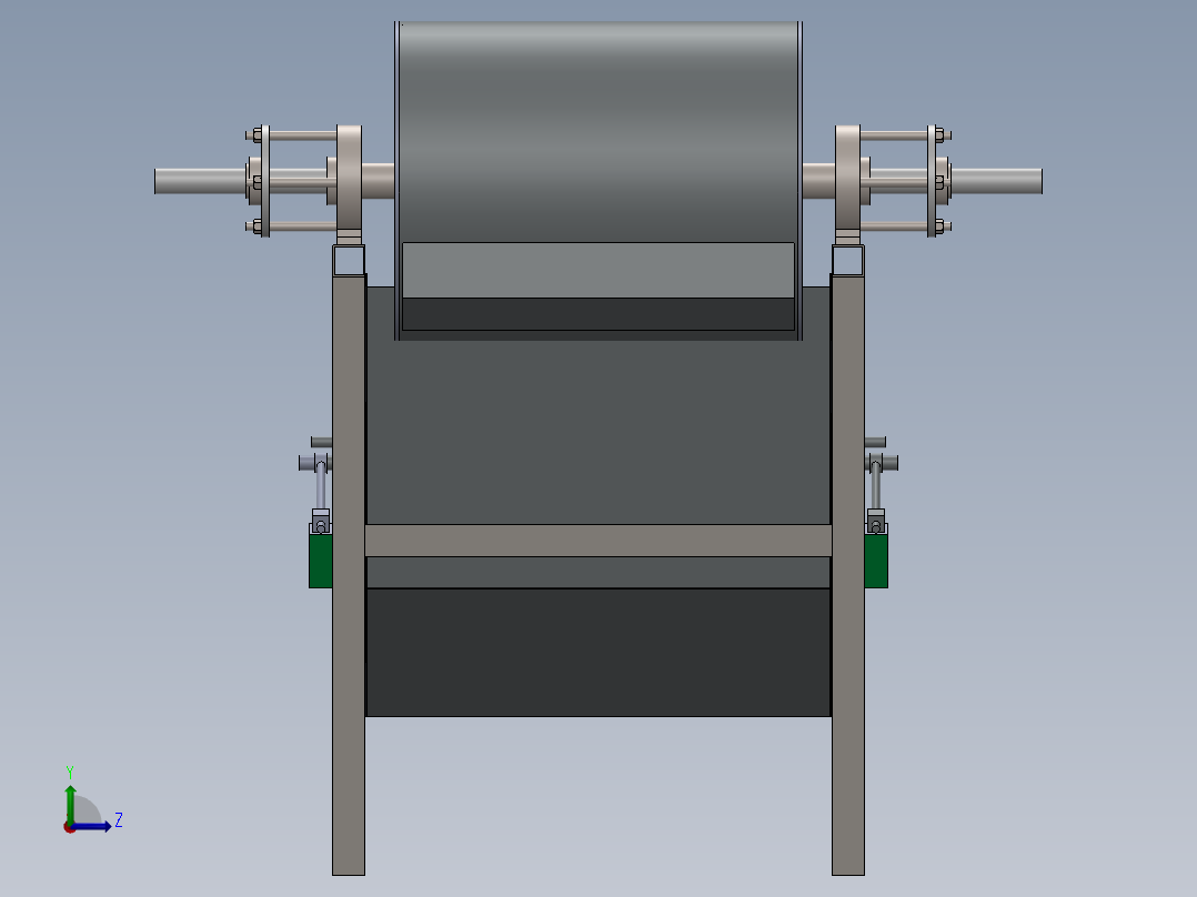 数控物理剪纸机模型左视图