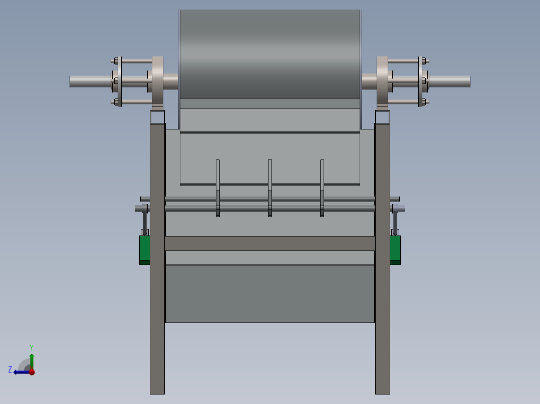 数控物理剪纸机模型右视图