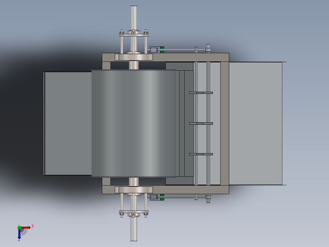 数控物理剪纸机模型俯视图