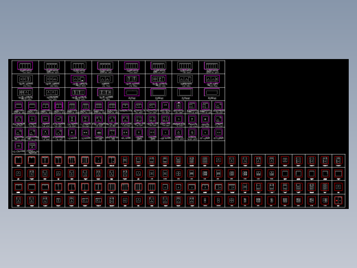 MJ0018精细家装面板开关电器插座CAD图块图库