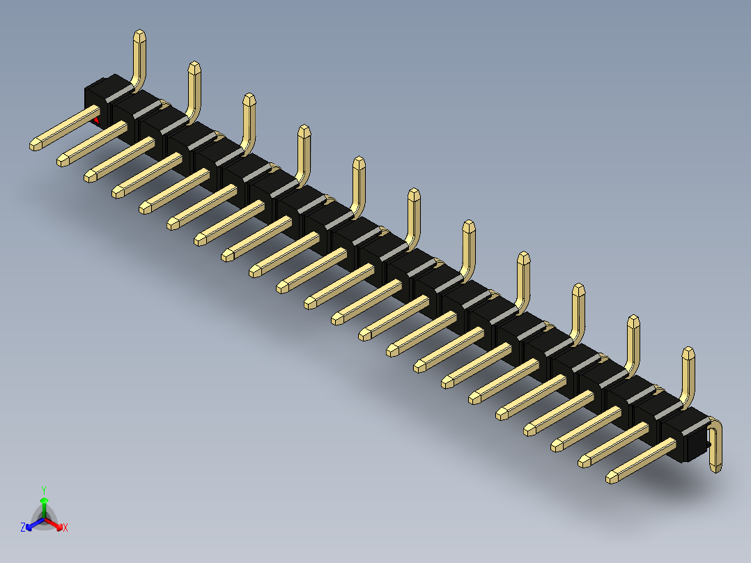 彩色公排针 100mil 2.54mm 系列-DS1022_black_22p_100mil_Type_SMT_R1_rev1.0