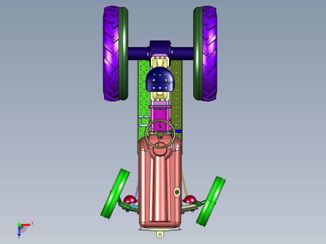 小型福特牌拖拉机俯视图