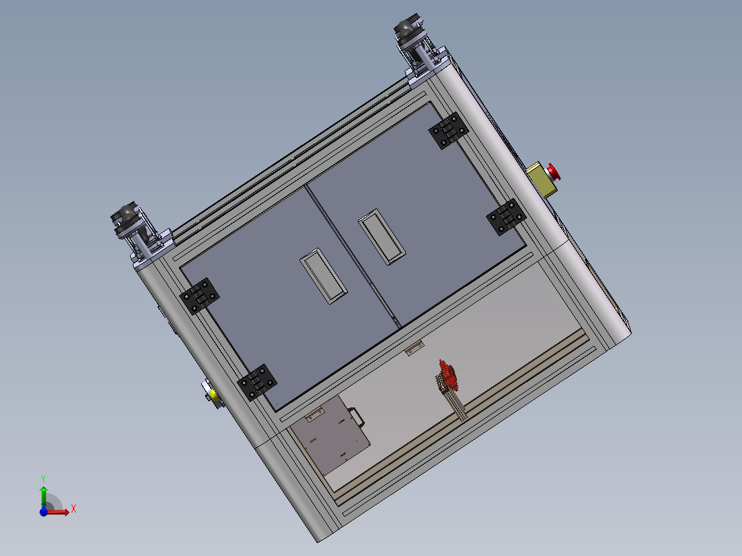 喷涂输送线前视图