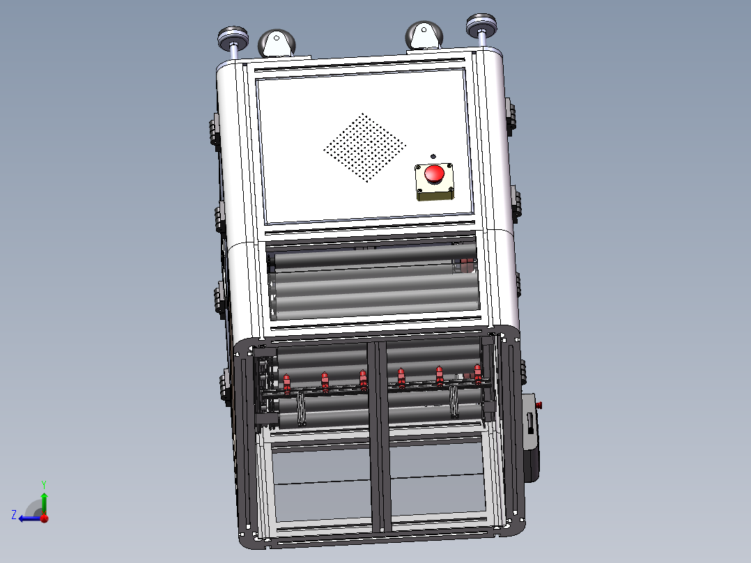 喷涂输送线右视图