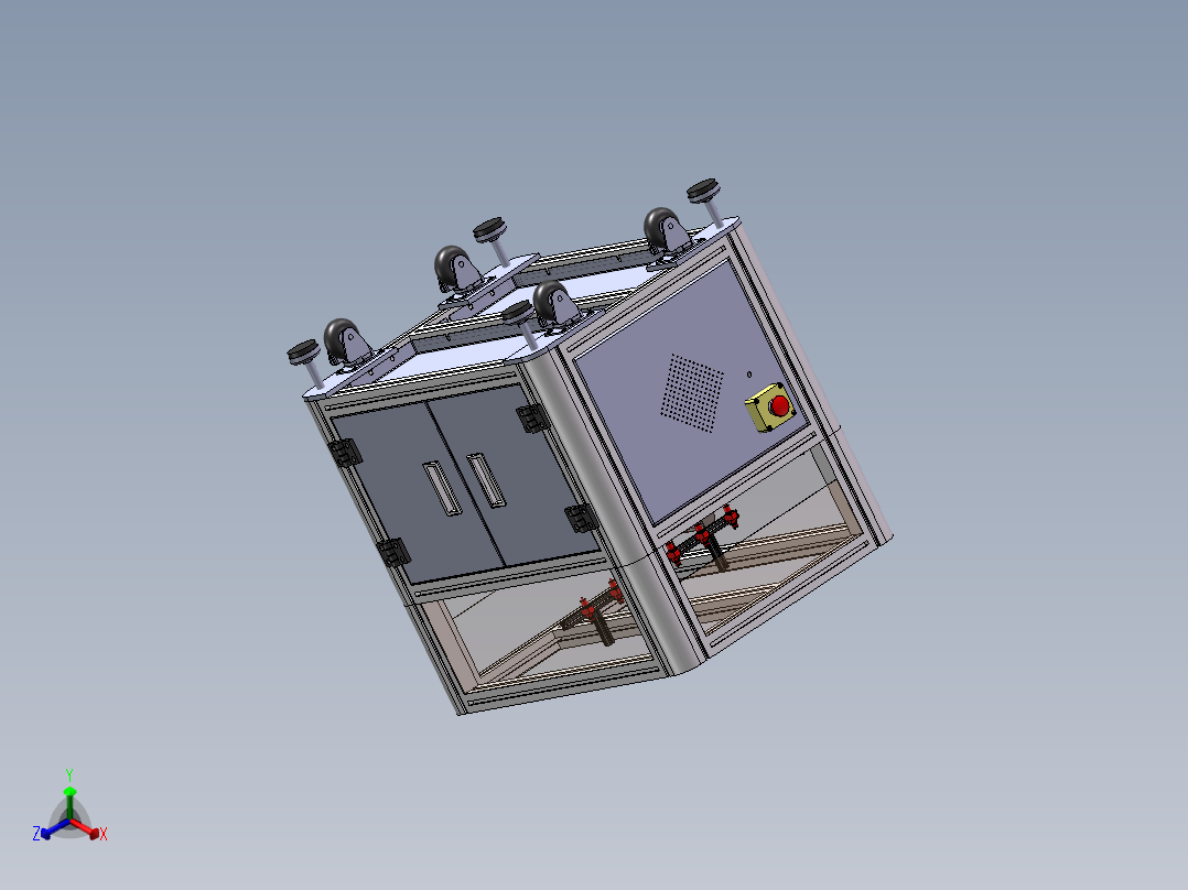 喷涂输送线正等轴测图
