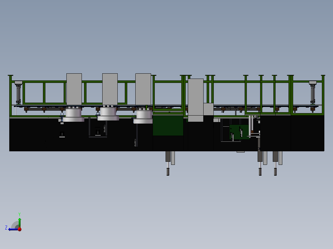马达组装流水线电机自动组装线方案右视图