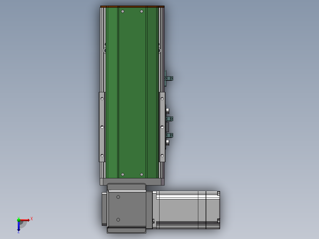 MTB同步带半封闭MTB10-LU-60俯视图