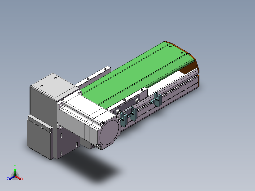 MTB同步带半封闭MTB10-LU-60正等轴测图