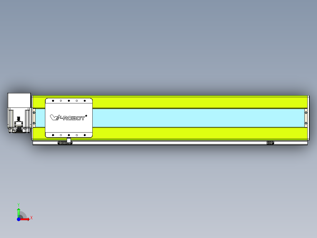 威洛博VBC同步带传动一无尘环境VBC17-L45-S750-BRU-ZP75-C3前视图
