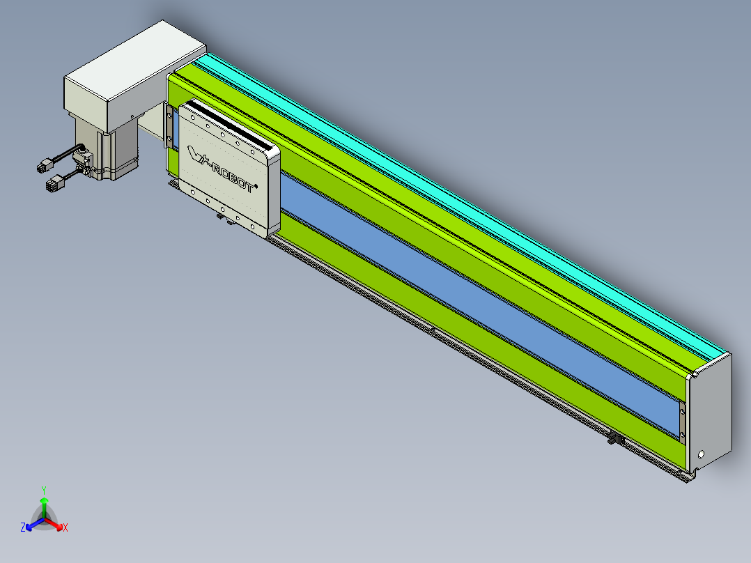 威洛博VBC同步带传动一无尘环境VBC17-L45-S750-BRU-ZP75-C3正等轴测图