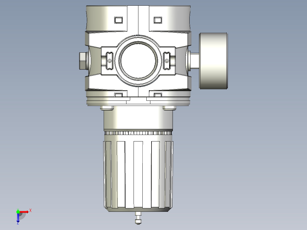 标准手动压力调节器P3Y AIR PREP SYSTEM AIR PRESSURE REGULATORS - P3YR SERIES (16)俯视图