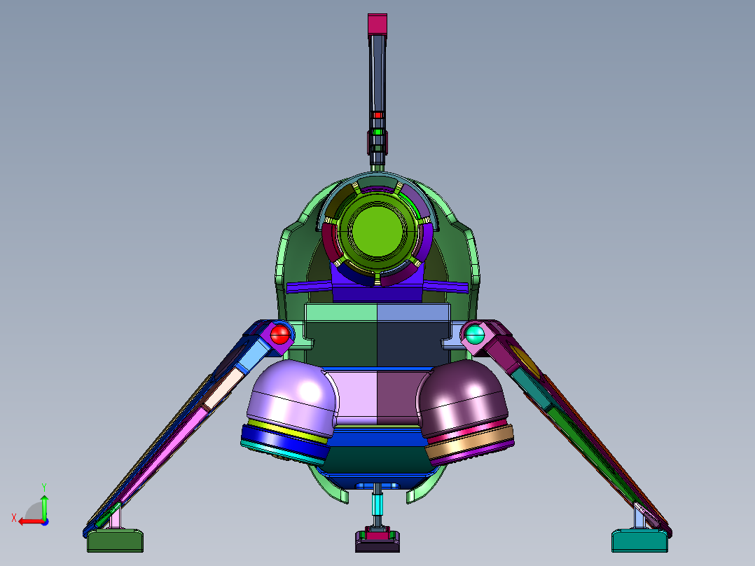 喷气式垂直起落无人机后视图