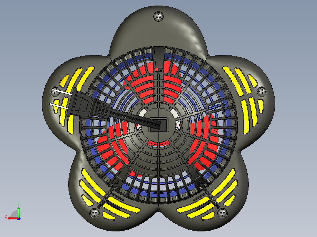 五角星小风扇后视图