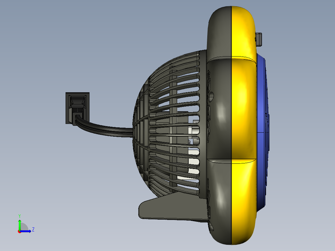 五角星小风扇左视图