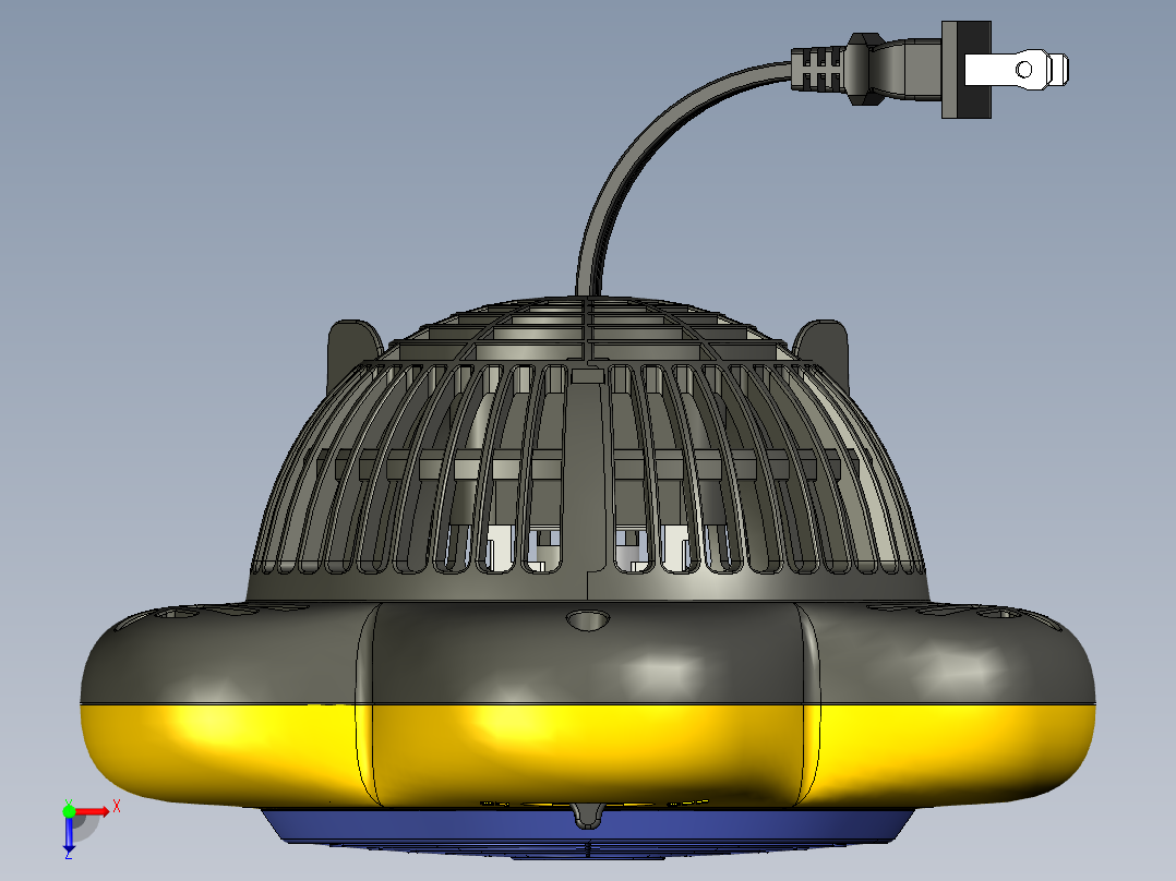 五角星小风扇俯视图
