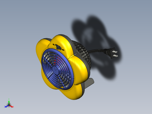 五角星小风扇正等轴测缩略图