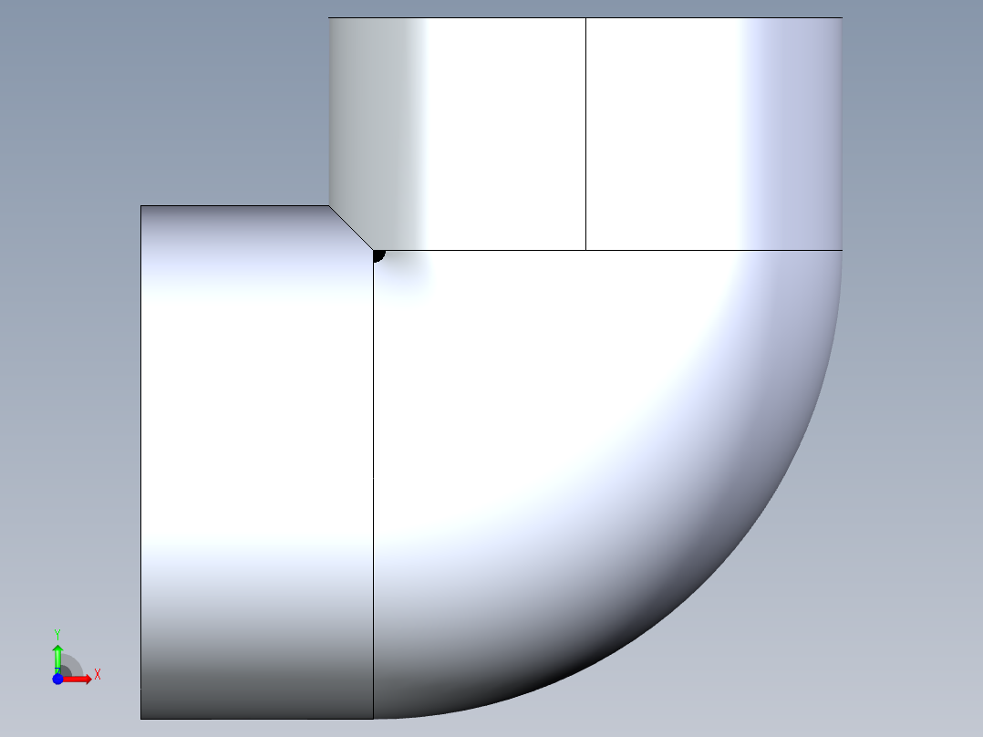 CPVC管件05-Sch80_90Elbow_SxS_9806-060 _6in前视图