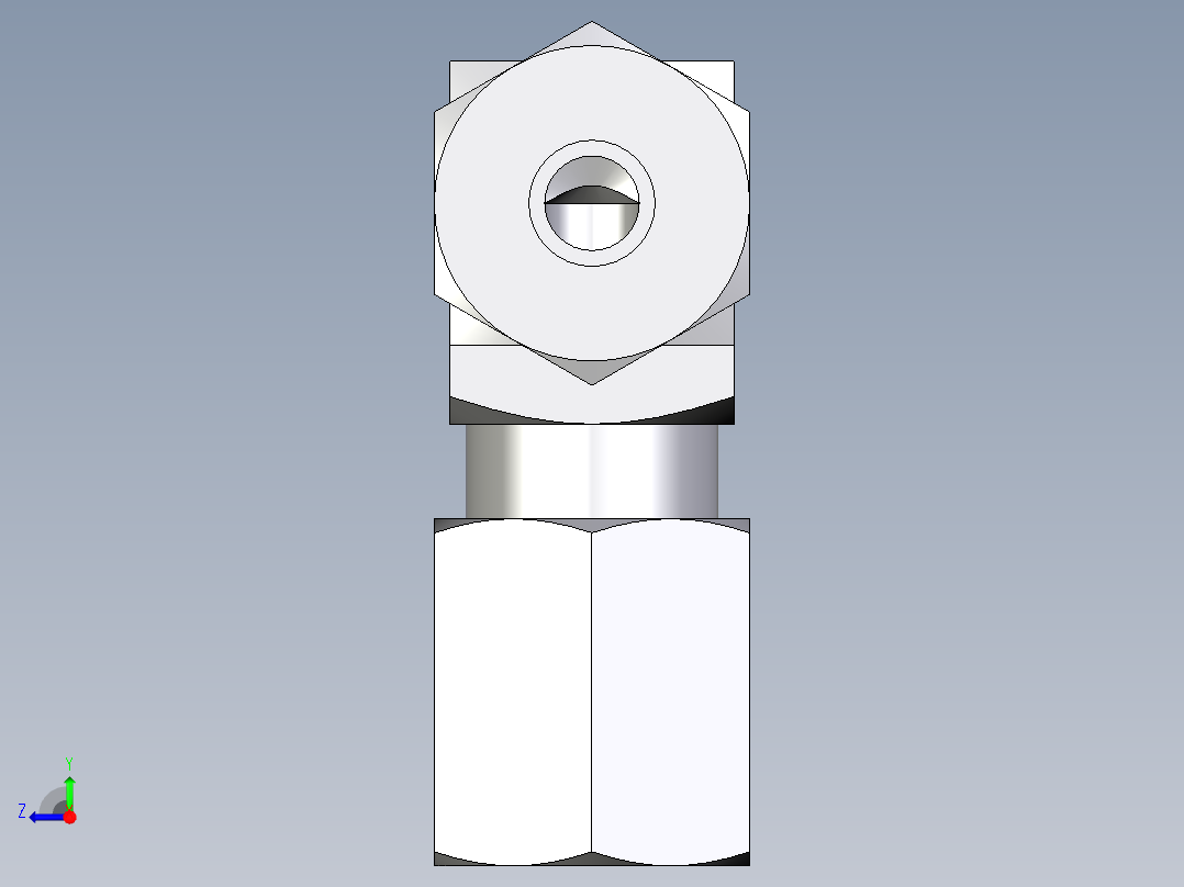 卡套式工业通用硬管接头EO_Union_elbow_W04LLCF右视图
