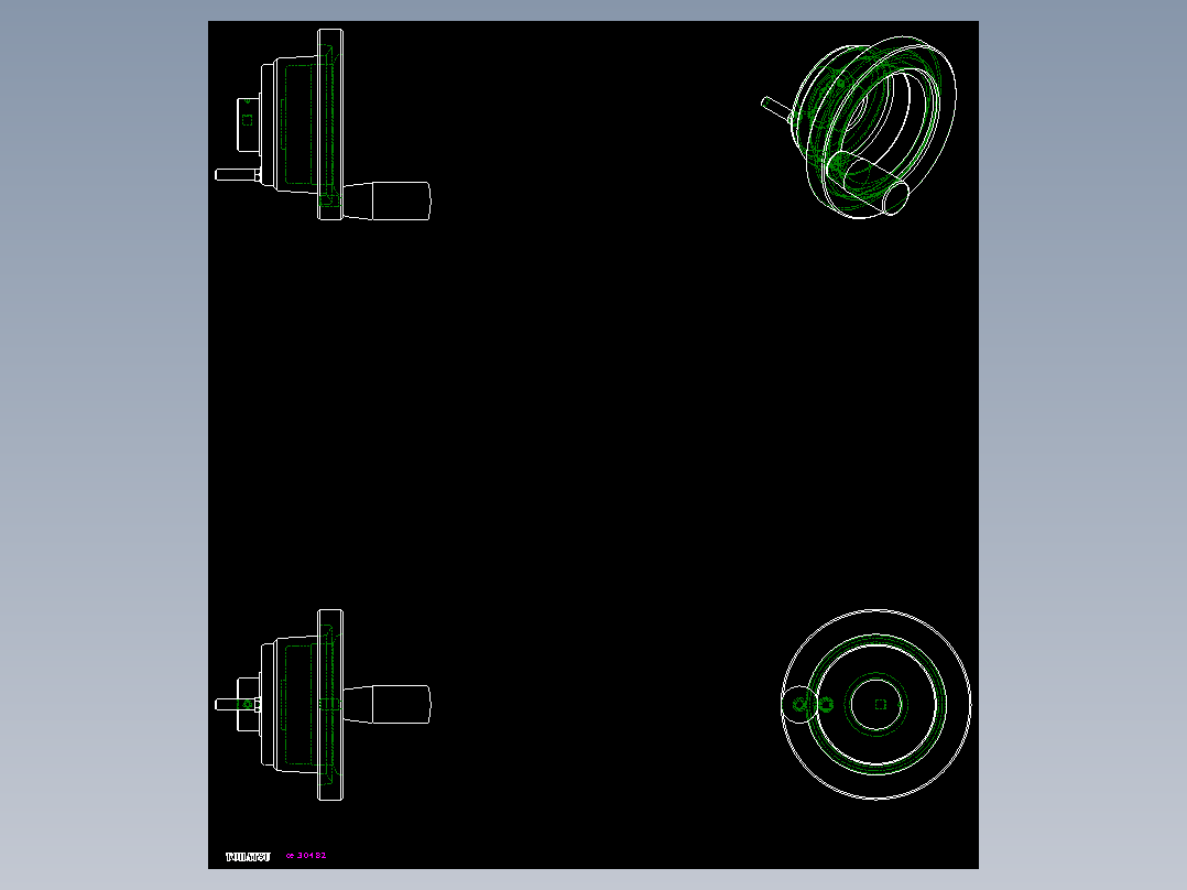 工程塑膠手輪(安裝水平指示器用)VDC+I-2D多系列多零件图纸模型