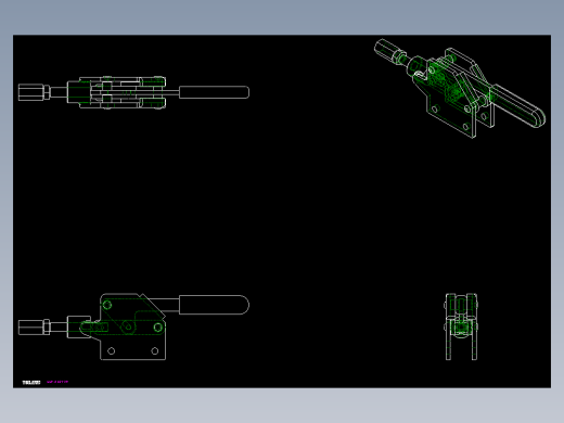 推拉式夾鉗SSP(D)-2D多系列多零件图纸模型