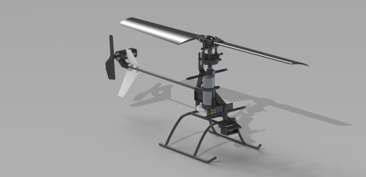 简易RC遥控飞机模型框架3D图纸 Solidworks设计缩略图