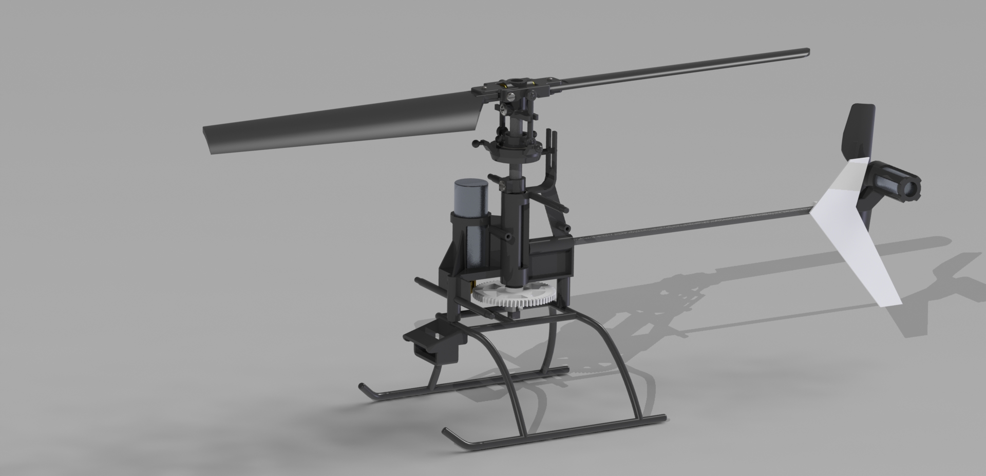 简易RC遥控飞机模型框架3D图纸 Solidworks设计