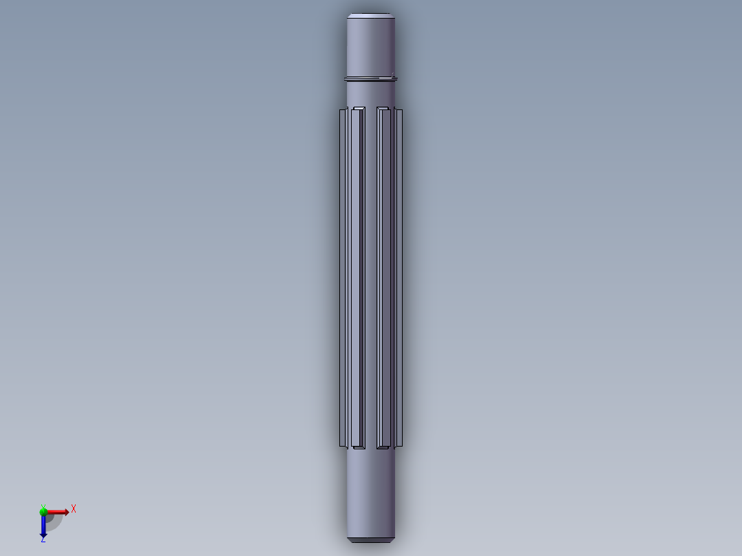 短花键轴俯视图