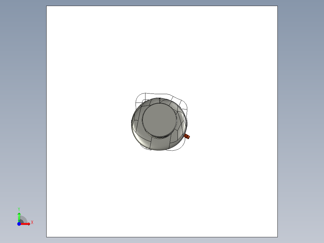 可爱的小雪人前视图