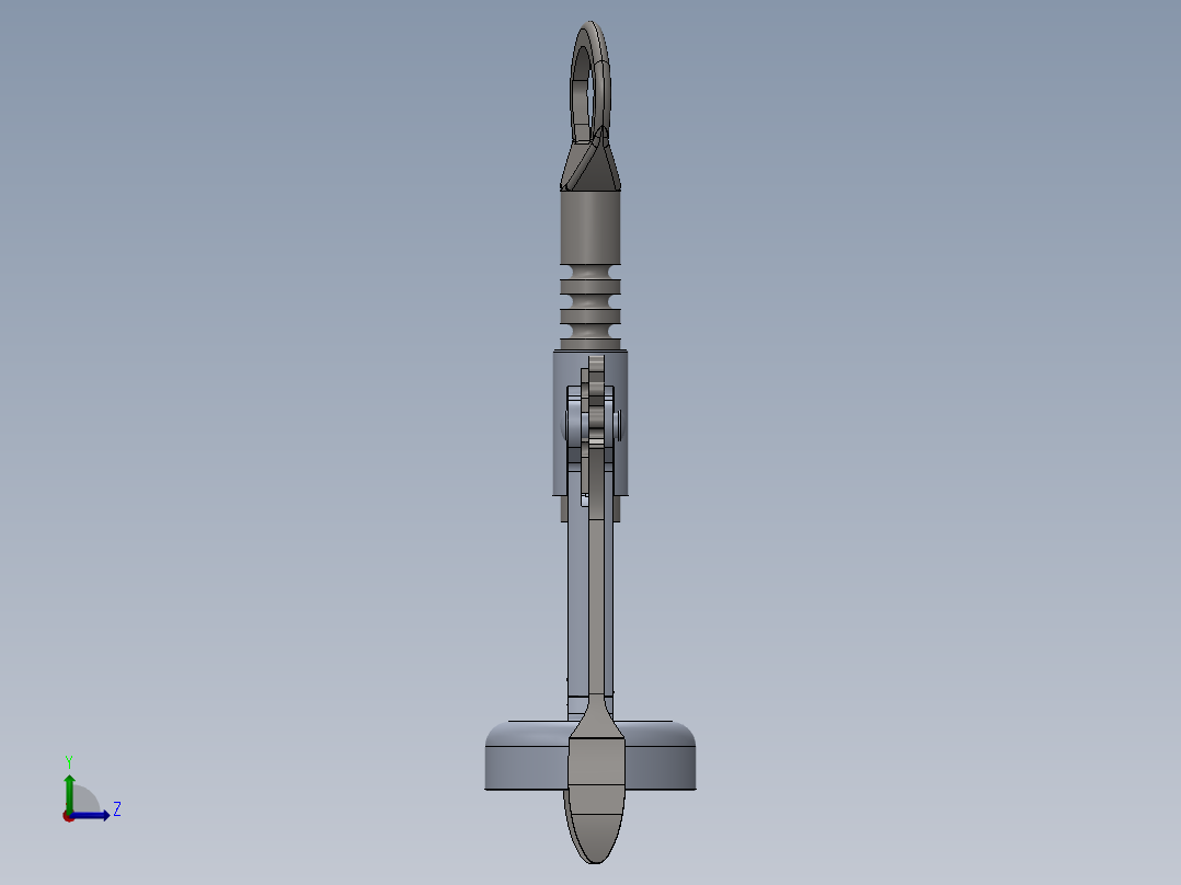 翼形开瓶器左视图