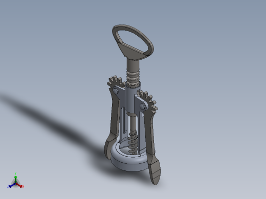 翼形开瓶器正等轴测缩略图