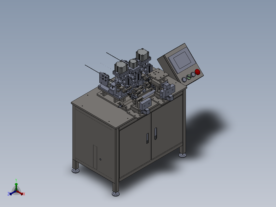 扣链机正等轴测图