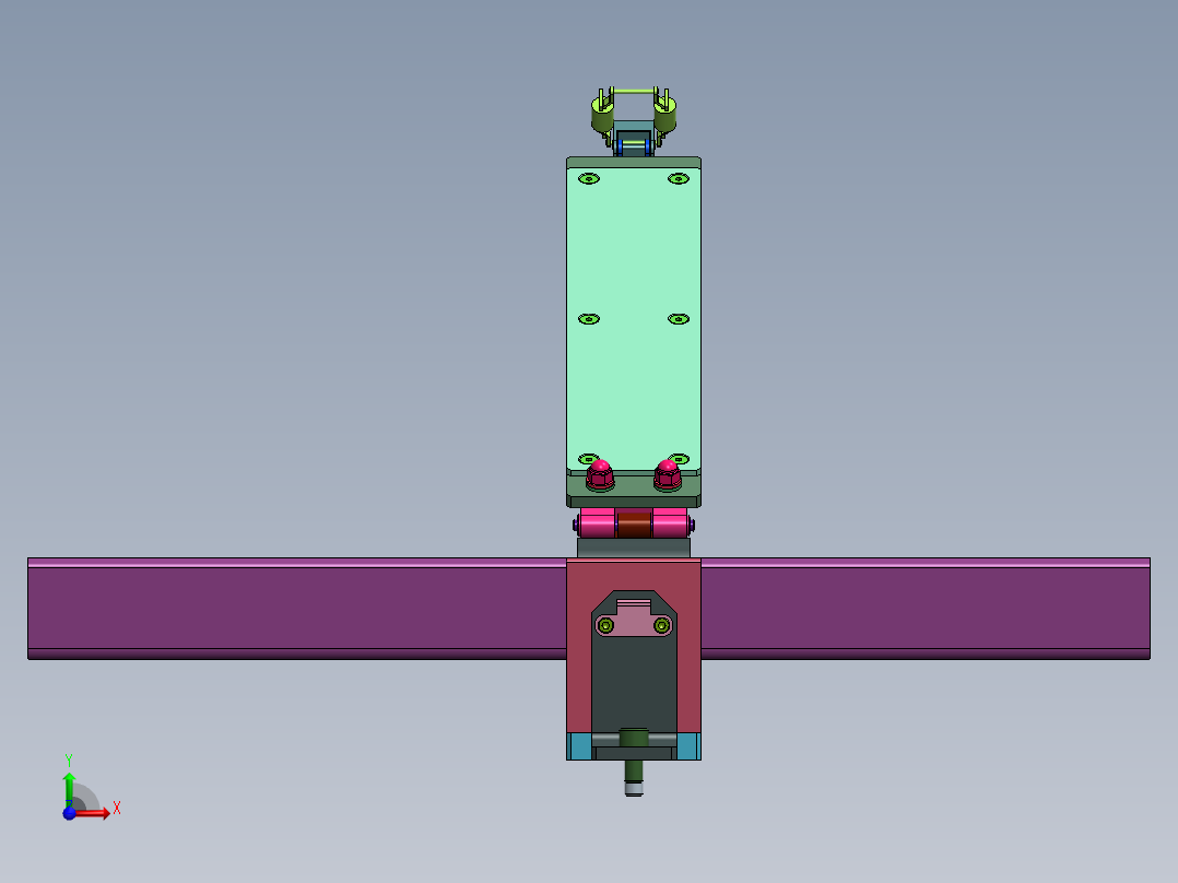 简易工件夹具前视图