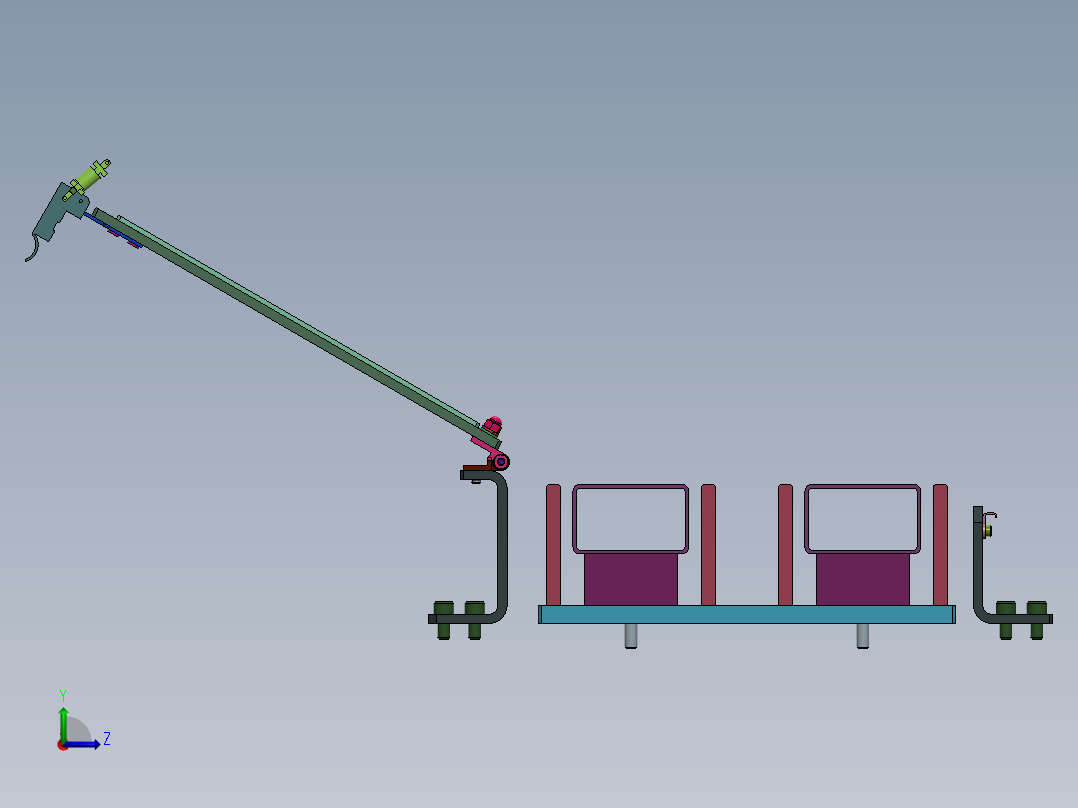 简易工件夹具左视图