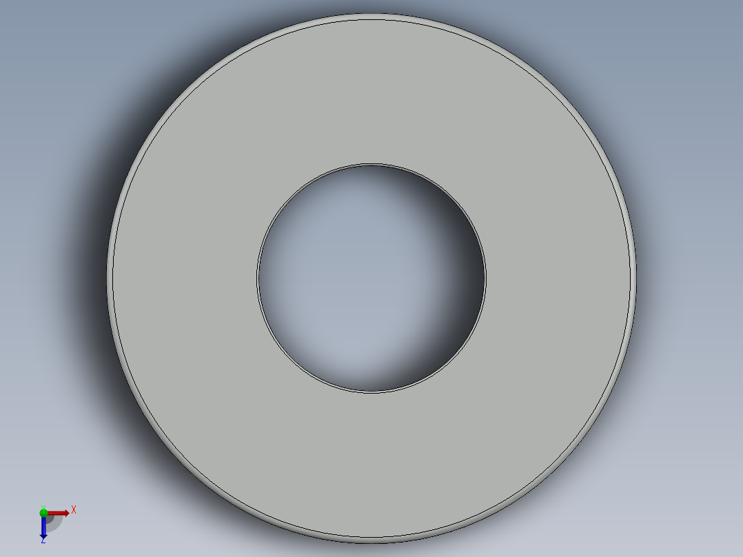 紧固件-1.0000 Flat Washer俯视图