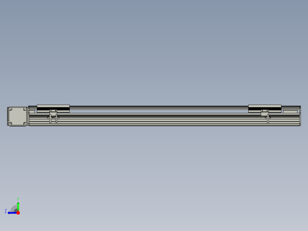 直线模组LHB17-L40-S950-L(B)设计图纸右视图