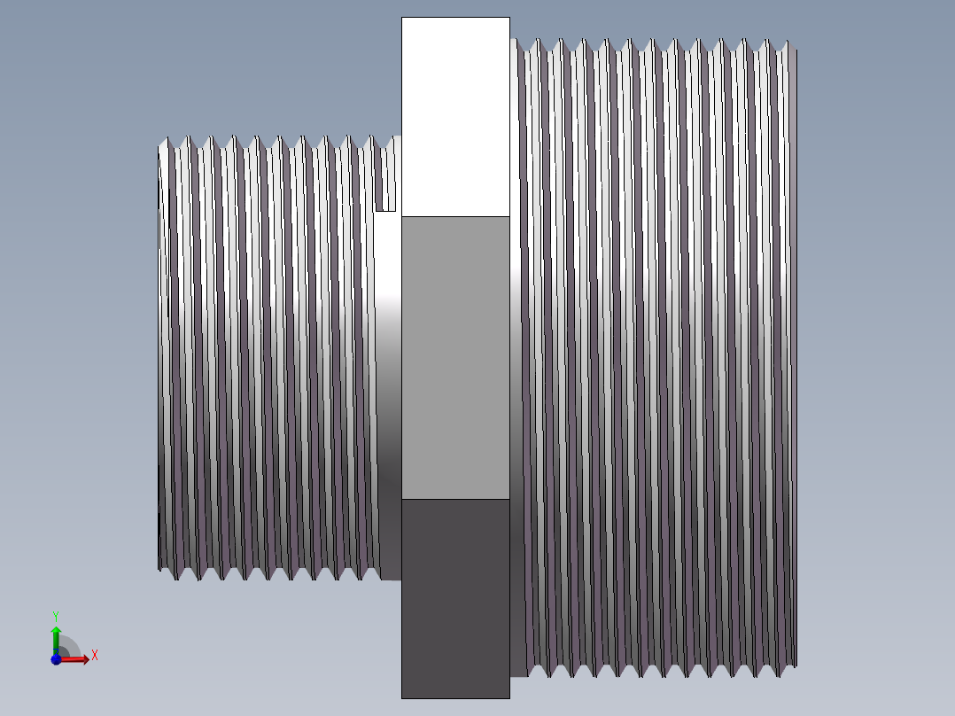 对丝-六角异径 DN50-DN32前视图