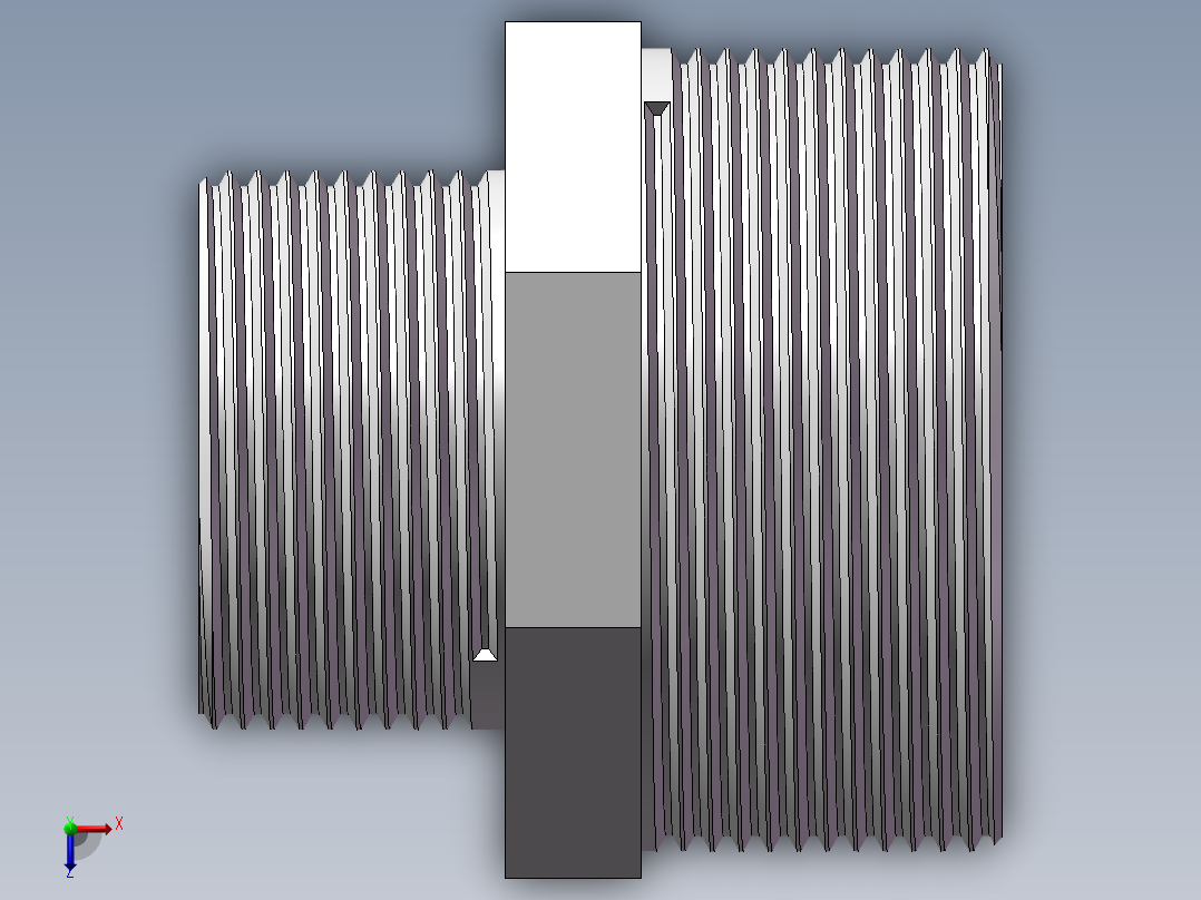 对丝-六角异径 DN50-DN32俯视图