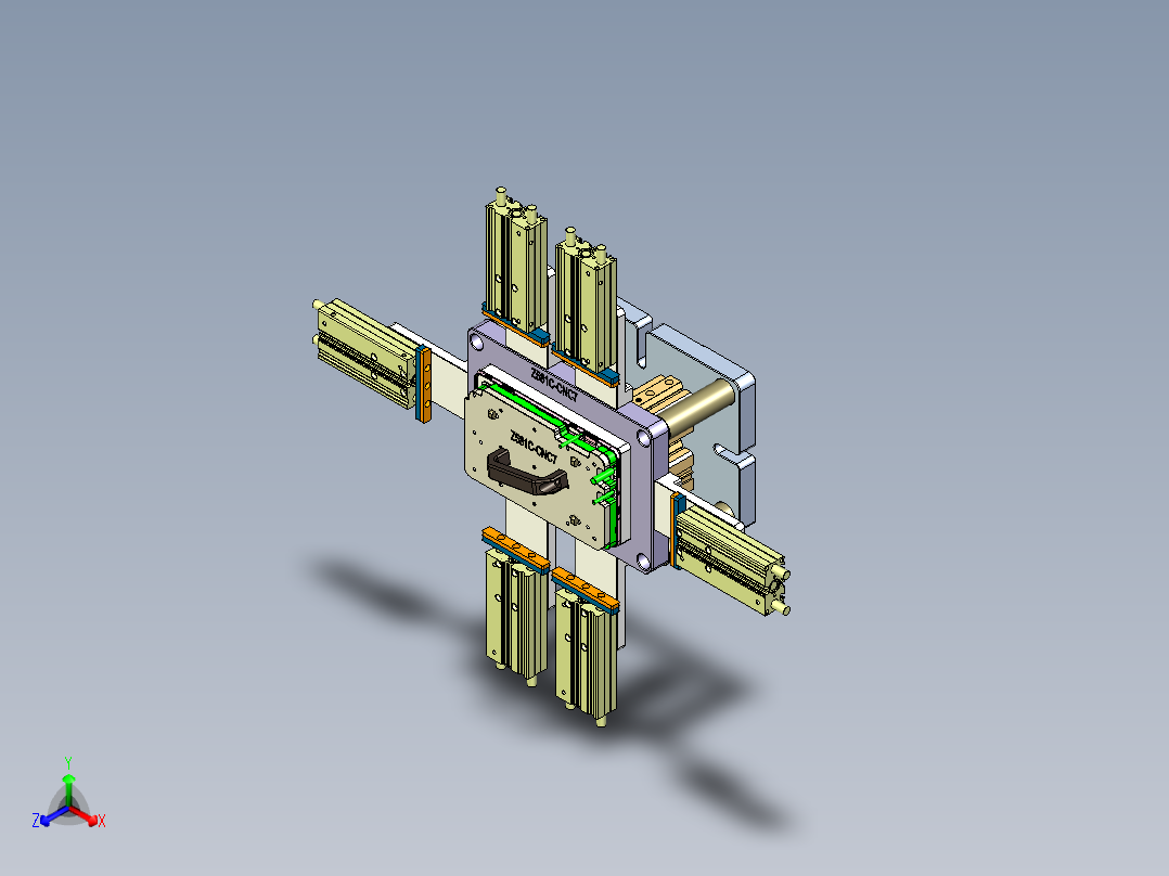 Z581C-笔记本CNC工装夹具三维模型CNC7-0806主视图