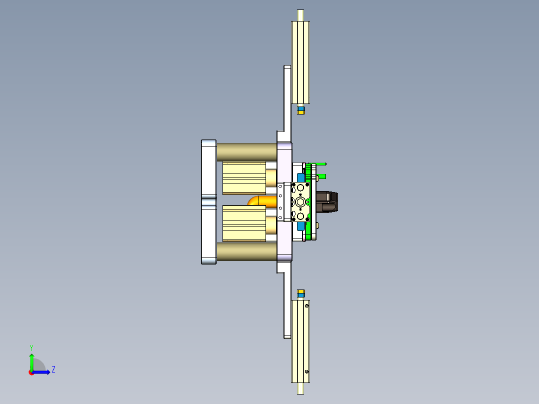Z581C-笔记本CNC工装夹具三维模型CNC7-0806左视图