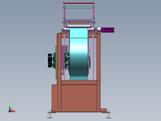 纸板冲裁机sw18可编辑前视缩略图