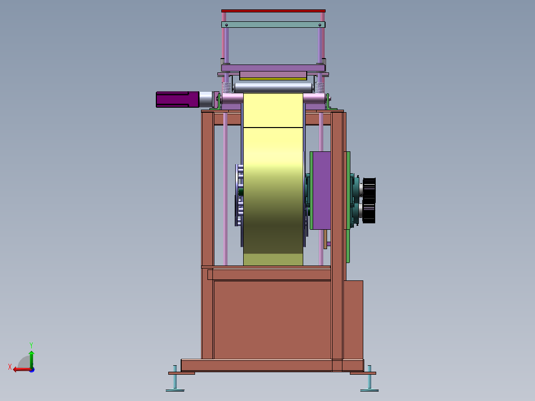 纸板冲裁机sw18可编辑后视图