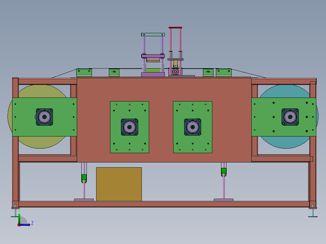 纸板冲裁机sw18可编辑左视图