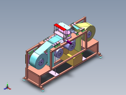 纸板冲裁机sw18可编辑正等轴测缩略图