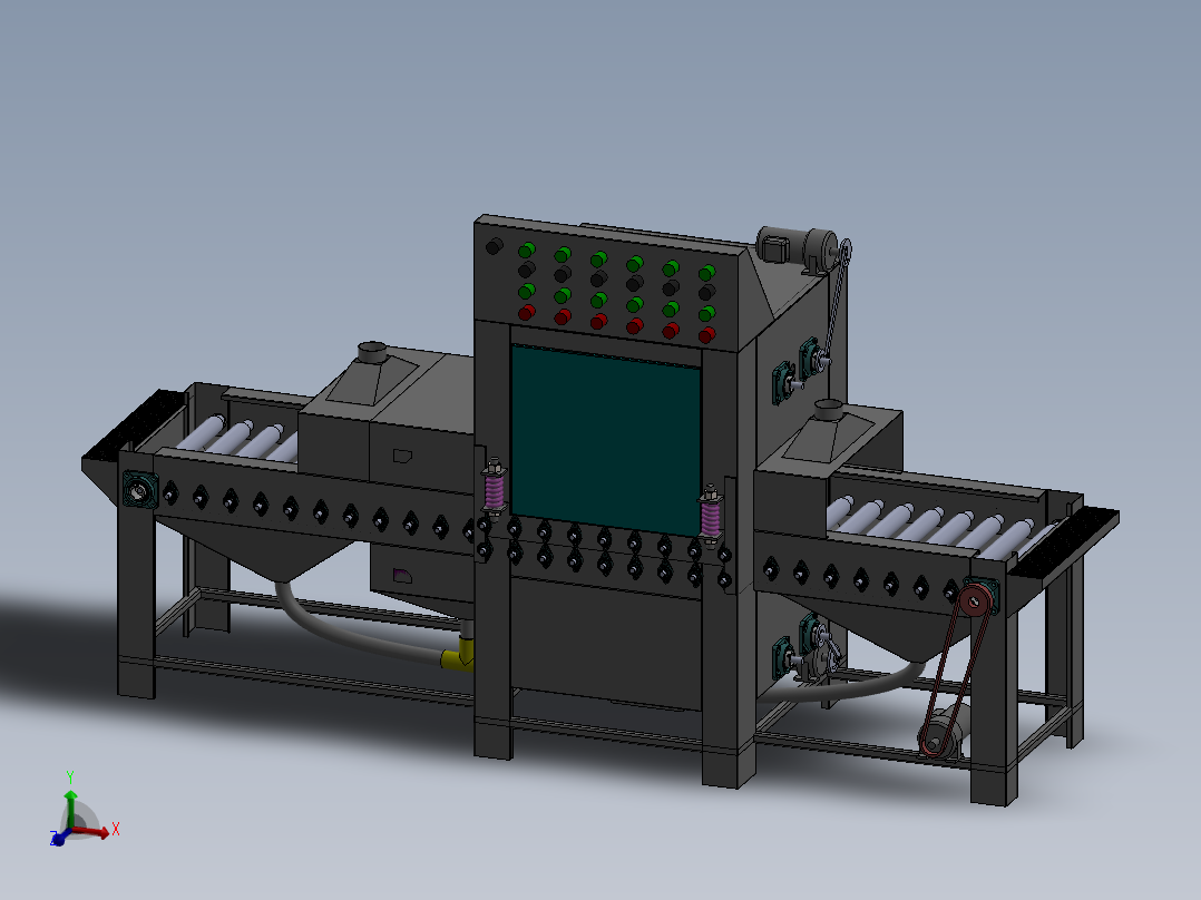 滚动式不锈钢板材双面自动喷砂机sw14可编辑