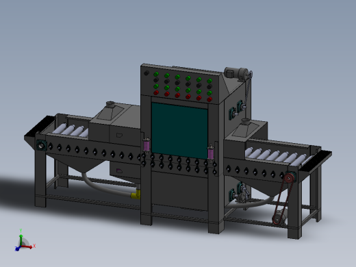 滚动式不锈钢板材双面自动喷砂机sw14可编辑