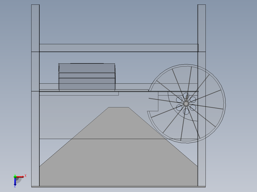 农用风选机sw18俯视图