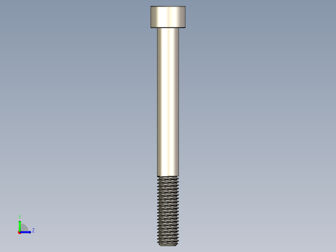Screw_DIN_912_M10x100_A2.STEP公制内六角螺钉左视图